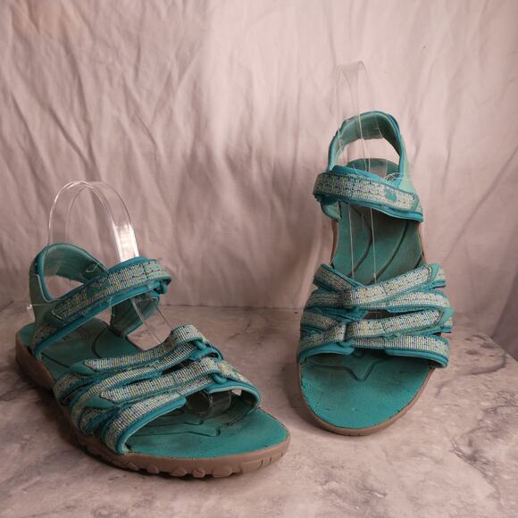 Teva‎ Tirra Metallic Girls Size 7 Strappy Sandals - Picture 1 of 9